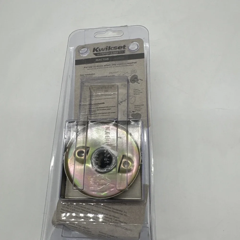 Kwikset Pismo Dummy Door Knob Single Sided for Closets French Doors Satin Nickel